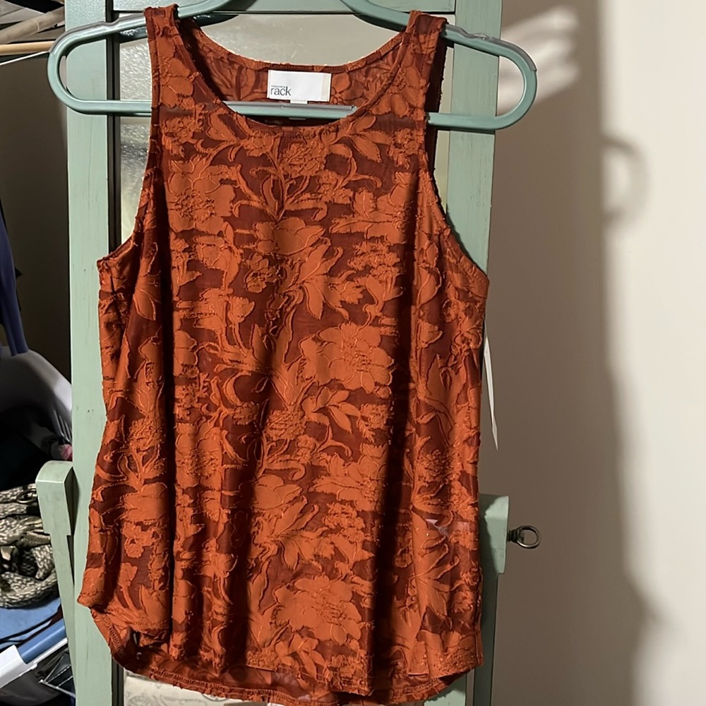 NWT (SM) Semi—sheer copper tank - Nordstrom Rack